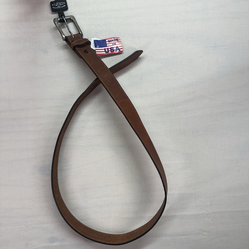 R.G. Bullco 4576 Men’s Size 40 Brown Full Grain Leather Belt 1.5” USA NEW